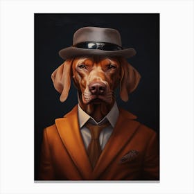 Gangster Dog Vizsla Canvas Print