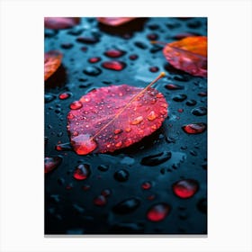 Autumn Leaves In The Rain Canvas Print