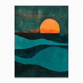 Sunset Over The Ocean 38 Canvas Print
