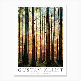 Gustav Klimt Print Trees Forest Painting Klimt Exhibition Poster Painting Floral Decor Canvas Print