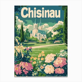 Aihrgdesign A Classic 1960s Travel Poster For Chisinau 3 Canvas Print