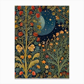 William Morris Moonlight In The Garden 5 Canvas Print