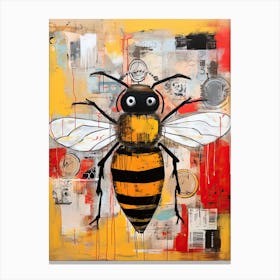 Bee 3 Basquiat style Canvas Print