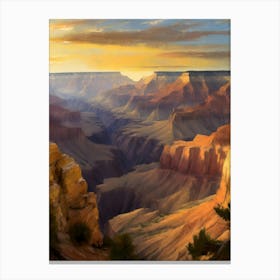 Majestic View Of The Grand Canyon At Sunrise Canvas Print