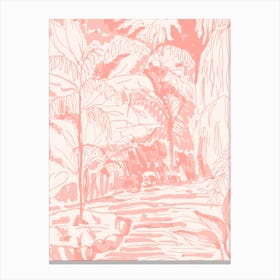 Pink Palms Canvas Print