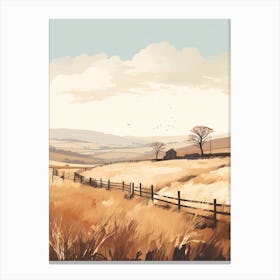 The Yorkshire Dales England 4 Hiking Trail Landscape Canvas Print