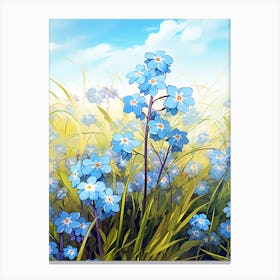 Forget Me Not In Grasslands (2) Canvas Print
