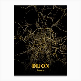 Dijon Gold City Map 1 Canvas Print