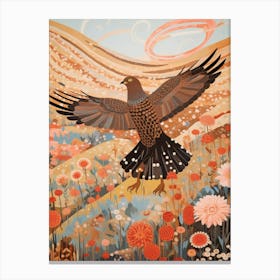 Harrier Detailed Bird Painting Canvas Print