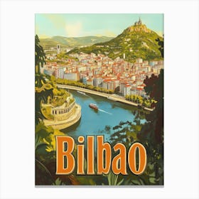 Aihrgdesign A Mid Century Modern Travel Poster For Bilbao Sho 0620ba26 46a9 4125 9557 A1e993d3c5a9 2 Canvas Print