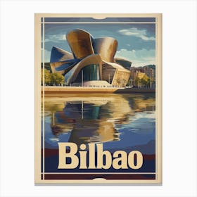 Aihrgdesign A Vintage Travel Poster Of Bilbao Canvas Print