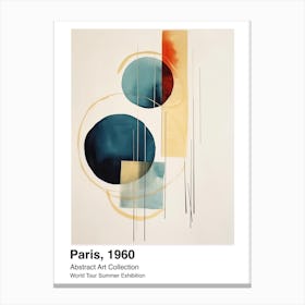 World Tour Exhibition, Abstract Art, Paris, 1960 2 Canvas Print