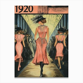 Aihrgdesign A Vintage Poster For A Parisian Fashion Show In 1 9ba31cfa 663c 4a2b 8fea F4280f9f7f6a 0 Canvas Print