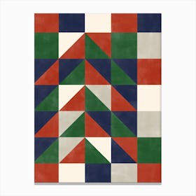 Abstract Geometric Christmas Tree Canvas Print