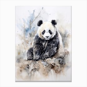 Panda Art In Watercolor Painting Style 1 Canvas Print
