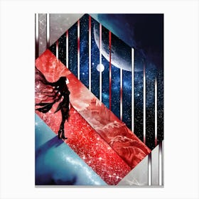 Woman In Space 4 Canvas Print