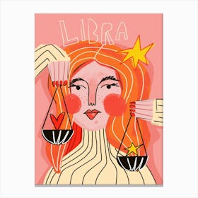 Libra Zodiac Canvas Print