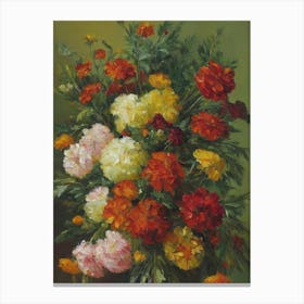Marigold Painting 1 Flower Canvas Print
