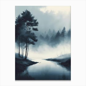 Misty River Canvas Print