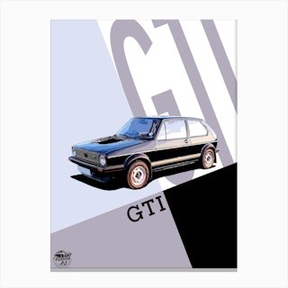Vw Golf Mk1 Gti Classic Car Canvas Print
