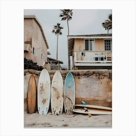 Surfboards On The Beach 3 Canvas Print