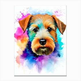 Welsh Terrier Rainbow Oil Painting dog Canvas Print