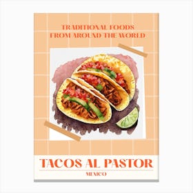 Tacos Al Pastor Mexico 3 Foods Of The World Canvas Print