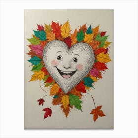 Autumn Heart 6 Canvas Print