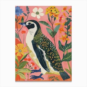 Spring Birds Penguin 3 Canvas Print