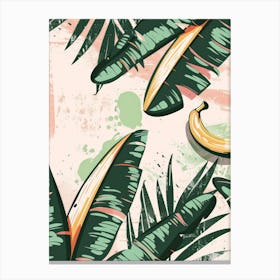 Banana Leaf Pattern Canvas Print