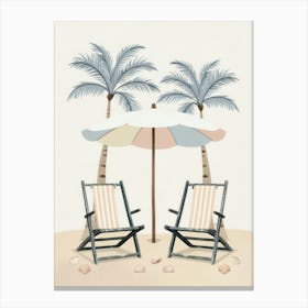 Beach Chairs 7 Canvas Print