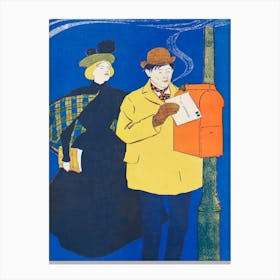 Man And Woman Sending Letter (1895) , Edward Penfield Canvas Print