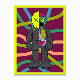 anatomy kaws Canvas Print