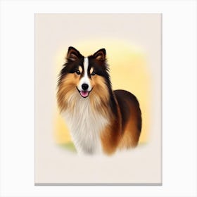 Shetland Sheepdog Illustration dog Canvas Print