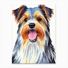 Silky Terrier 2 Watercolour dog Canvas Print