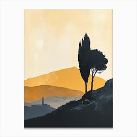 Mykonos Minimalism: A Study in Art, Greece Canvas Print