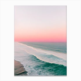 Malibu Beach, California Pink Photography 1 Canvas Print