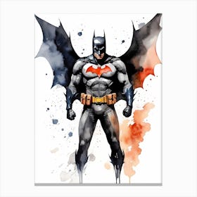 Batman Watercolor Painting (2) Canvas Print