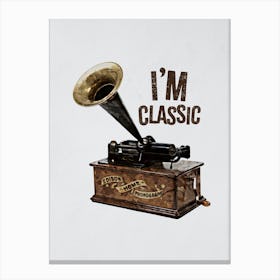 Phonograph in Watercolor Canvas Print