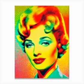 Loretta Young Colourful Pop Movies Art Movies Canvas Print