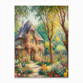 Cottage In The Woods 3 Canvas Print