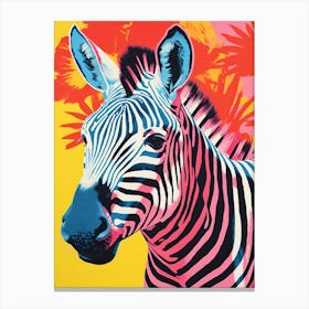 Zebra Colour Pop Canvas Print