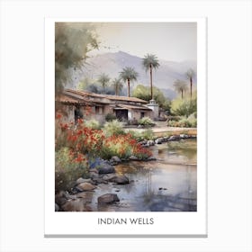 Indian Wells Watercolor 3travel Poster Canvas Print