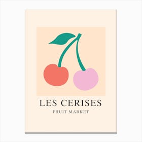 Les Cerises Fruit Market Canvas Print