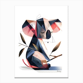 Koala, Minimalism, Cubism Canvas Print