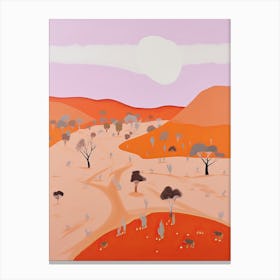 Great Victoria Desert   Australia, Contemporary Abstract Illustration 3 Canvas Print