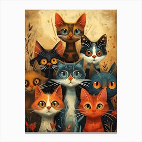 Cats Painting Canvas Print