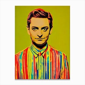 Tobey Maguire Colourful Pop Movies Art Movies Canvas Print
