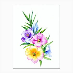 Freesia 2 Watercolour Flower Canvas Print