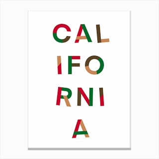 California State Flag Colours Canvas Print